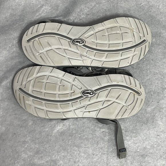 Chaco Z/ Volv X2 Woman's 10 Wide Black Gray Strappy Sandals Toe Loop - Picture 6 of 7